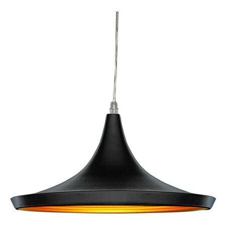 Dainolite 1 Light PendantMatte Black Gold, 381320 HKI-141P-BK